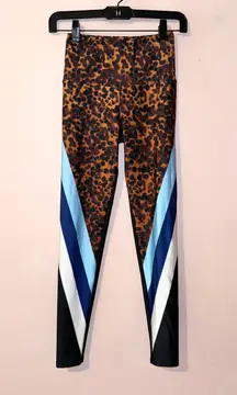 Goldsheep Cheetah Print Stripe Leggings Size XS NWOT!