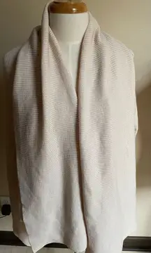 All saints Elegant Cream Ribbed Cowl Neck Sweater Long‎ Sleeve Knit Pullover