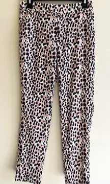 NEW Banana Republic Hayden Leopard Print Ankle Pants Sz 2 Pull On Elastic Waist