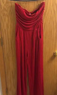 Punk owl red jumpsuit size large