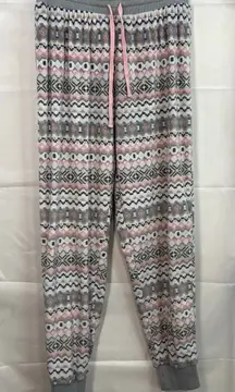 Cuddl Duds women's soft pull on fleece jogger pajama bottoms lounge pants small