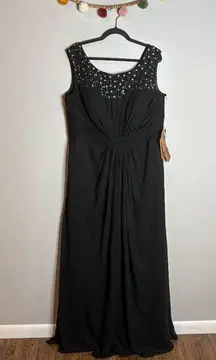 NWT Light in the Box black embellished formal gown