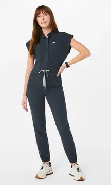 NWT Figs Rafaela Cargo Scrub Jumpsuit XL Dark Harbor Technical Collection Jogger