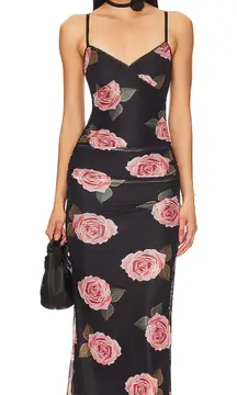 MORE TO COME Calla Mesh Dress in Black