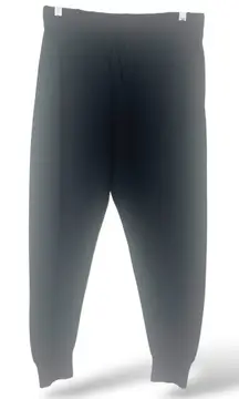 ZARA Large Black Heavy Knit Pull On High Waist Joggers Pockets Stretch Comfy