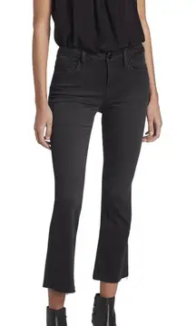 💖 Frame Black Le Crop Mini Boot Raw Edge Jeans