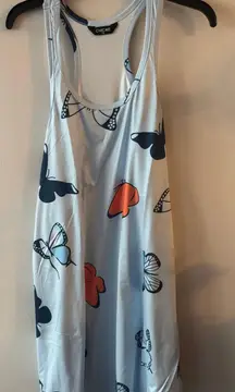 Chicme Woman's Sleeveless Baby Blue Pajamas 0XL