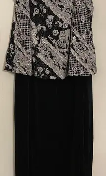Jessica Howard Woman Slinky Liquid Knit Maxi Dress Sparkle Glitter Top Size 20