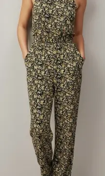 SÉZANE Jenny Jumpsuit, Black Yellow Blossoms, FR34/US2