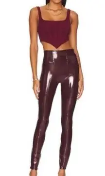 Spanx Burgundy High-Shine patent leather