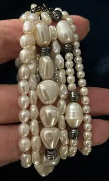 Coldwater Creek 6 strands freshwater Pearl bracelet