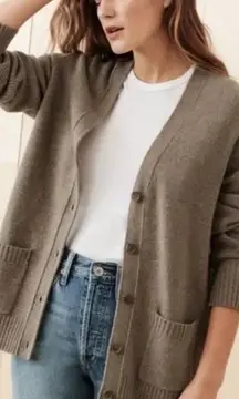 Jenni Kayne Everyday Wool Blend Cardigan in Brown