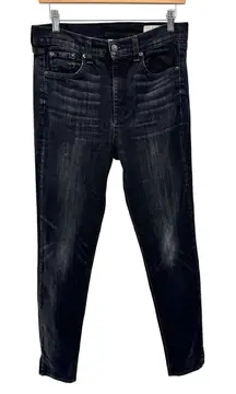 Rag & Bone Jeans Womens‎ 29 Black Denim High Rise Ankle Skinny Goth Concert Work
