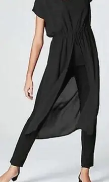 J. Jill Wearever Sheer Tie Front Dolman Sleeve Mid Length Cardigan Cover Up Sz S