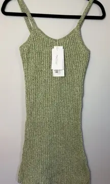American Vintage Green Knit Sleeveless Dress Swim Cover Up Cotton Sz S NWT $300