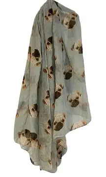 Pug love Dog Face Scarf