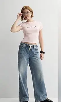 HARPER & IVY Womens Graphic Baby Tee Size Medium Juniors Pink New