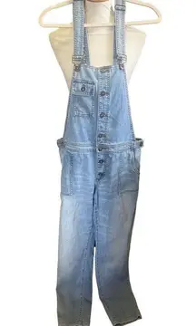 COPY - Forever 21 Denim 100% Cotton Straight Leg Button Front Overalls Size 31(…