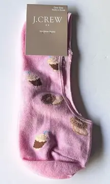 J.Crew Women's Coffee and Bagel Print Graphic Design 
No Show Ankle Socks