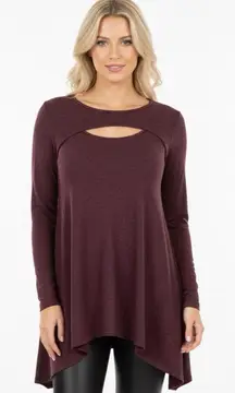 1.4.3. Story by line up small burgundy cozy top