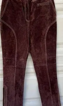 Newport News suede leather pants size 8