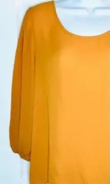 Brenda’s Button Back Blouse Mustard Yellow S