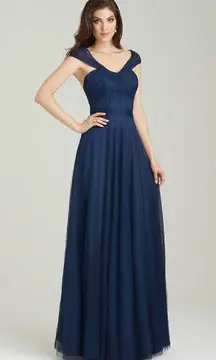 Allure Bridesmaid Style 1450 Navy Tulle Dress 10