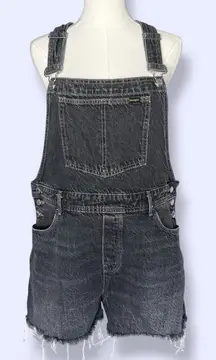 Wrangler Black Denim Overall Shorts