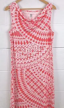 Title Nine women’s coral breezy sleeveless cowl neck summer mini dress