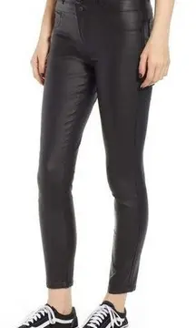 NWT Tinsel Coated Skinny Jeans  Faux leathery Pant Black  High Rise