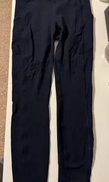 Navy Blue Lululemon Align pocket leggings 25”
