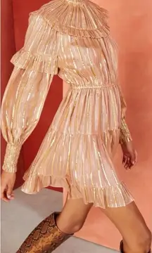 Ulla Johnson Averil Ruffled Georgette Dress in Blush