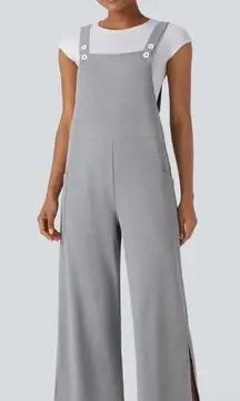 HA03.- Pocket Wide Leg Casual Overalls-Front and Back Wearable. Size Large