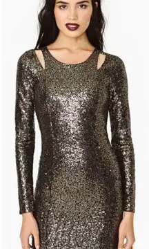 Lucca Couture Nasty Gal Golden Hour Sequin Mini Dress