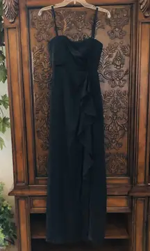 BCBG black strapless gown prom party cocktail dress