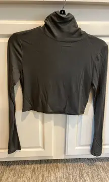 Cropped Long Sleeve Turtleneck 
