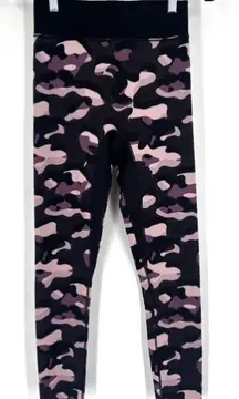 Black Line by Noli Purple Camo Rocky Leggings Athleisure Yoga Barre Camo Size L