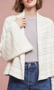 Anthropologie MOTH Mahalia Flair Kimono Sleeve Sweater Sz S Open Front Cardigan