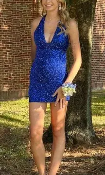 Blue Homecoming Dress