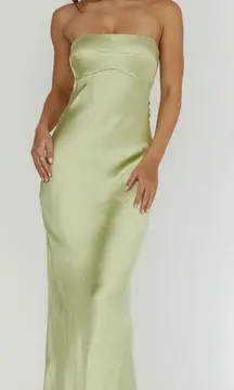 Damsel Reverse Halter Maxi Dress Pistachio