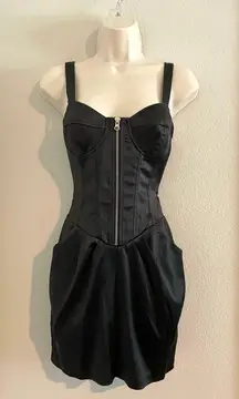 Betsey Johnson NWOT  bustiers/corset zip up style dress. Sz 4