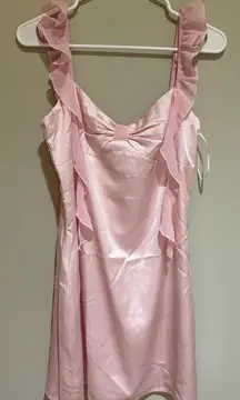 Beginning Boutique Joyce pink mini satin dress