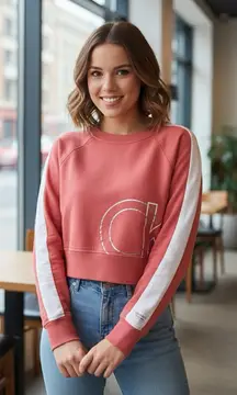 Calvin Klein pink salmon Women's Sweater