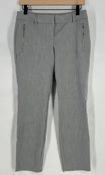 Express Columnist Ankle Pant Womens 4R Gray Stretch All Day Comfort Low Rise