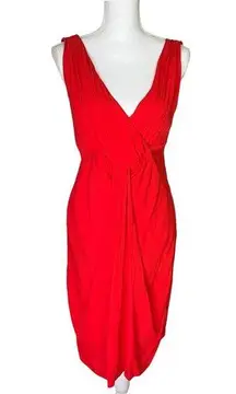 W118 by Walter Baker Faux Wrap Draped Mini Dress Red Women’s Size Medium