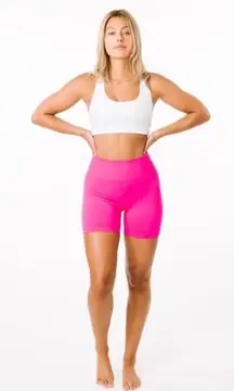 ZYIA Hot Pink Seamless Hustle Biker Shorts, NEW, Size Medium, MSRP $39