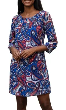 My Michelle Boho Chic Paisley Shift Dress S — Multicolor Paisley Mini/Vintage