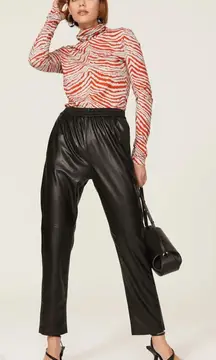 Seven For All Mankind‎ Faux Leather Joggers in Black Sz S