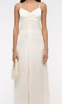 The A&F Giselle Sunburst Pleated Maxi Dress