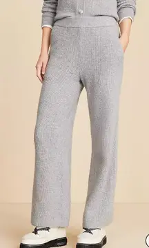 Lou & Grey Grey Ribbed Wide Leg Knit Lounge Pants Size M NWT